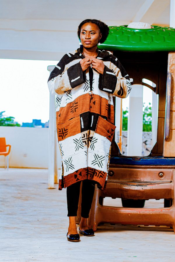 Cape à Capuche en Bogolan